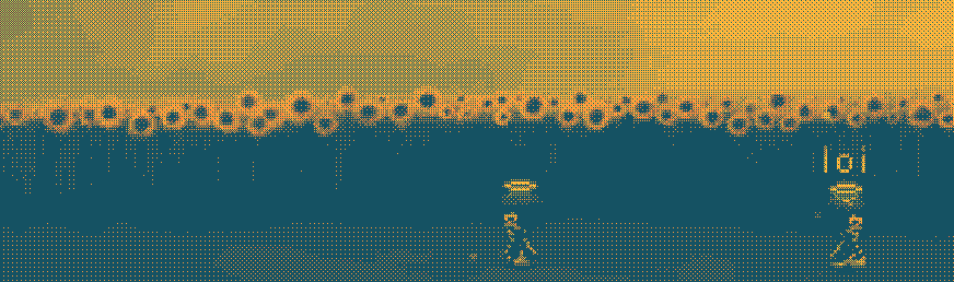 Screenshot du jeu Answered Prayers, 2 sprites du personnage principal sont devant un champ de tournesol, l'un des 2 personnages à le pseudo 'loi' affiché au-dessus de lui